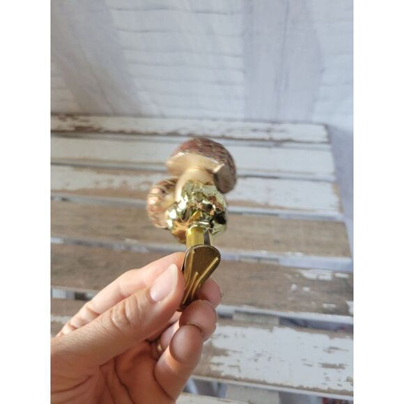 Mushroom clip-on glass ornament fungus fungi unique Xmas tree - Picture 7 of 8